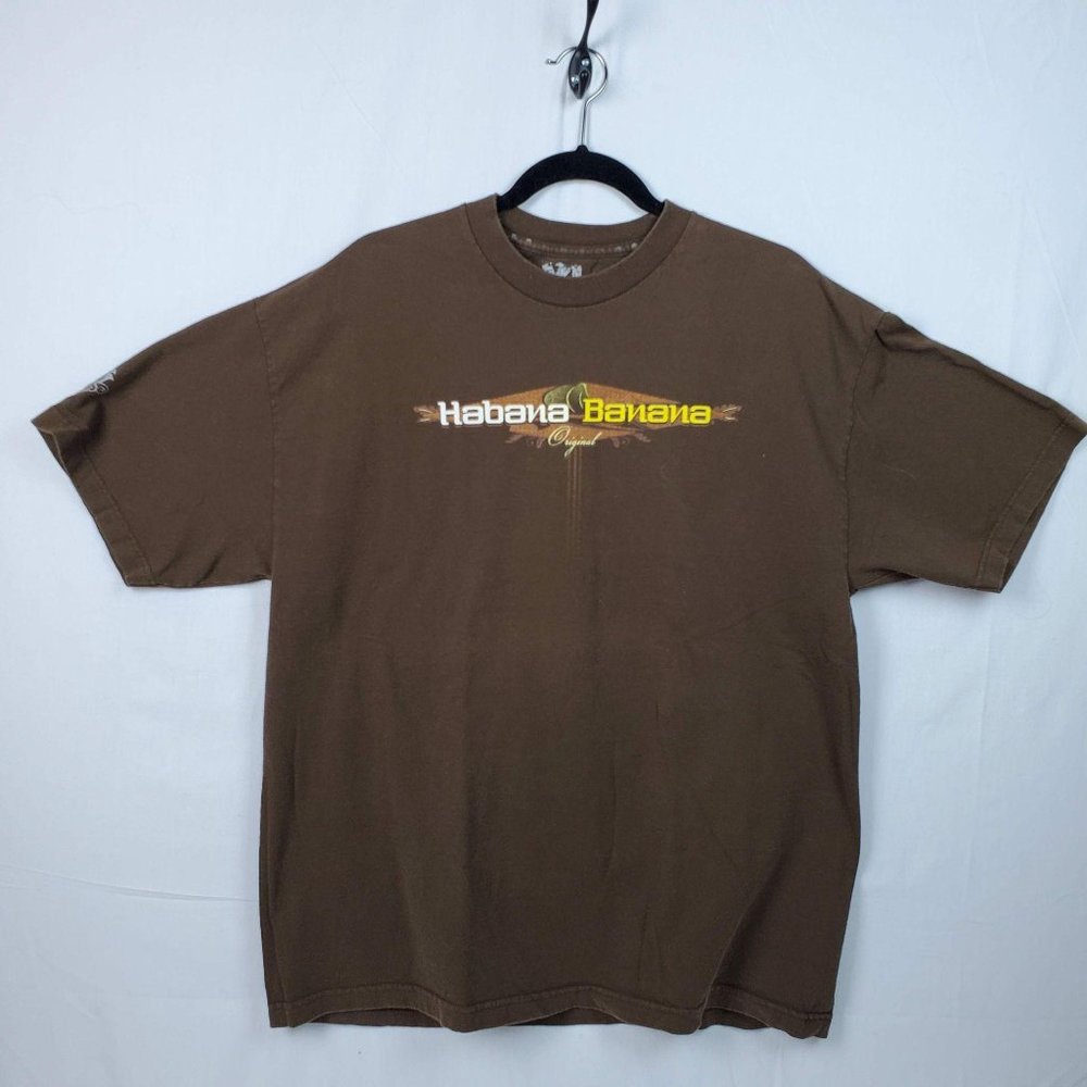 HABANA BANAWA Mens T shirt size Xl  Brown